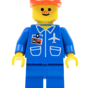 Airport - Blue, Blue Legs, Red Cap