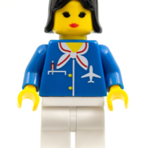 Airport - Blue with Scarf, Black Female Hair (Vintage)