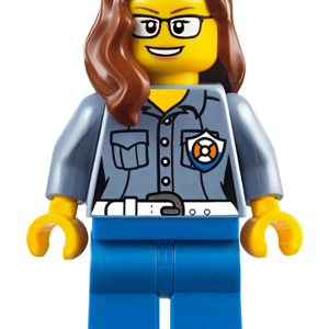 Coast Guard City - Female ATV Driver, Reddish Brown Female Hair over Shoulder