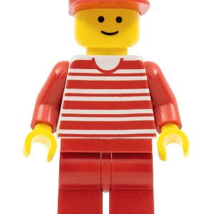 Horizontal Lines Red - Red Arms - Red Legs, Red Cap